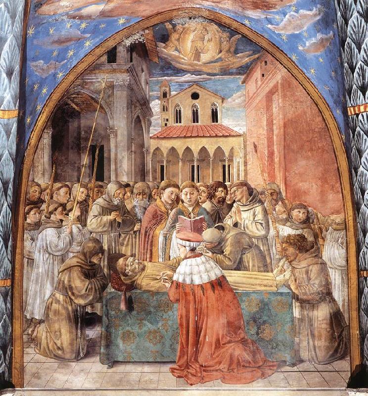Scenes from the Life of St Francis (Scene 12, south wall) dfhg, GOZZOLI, Benozzo